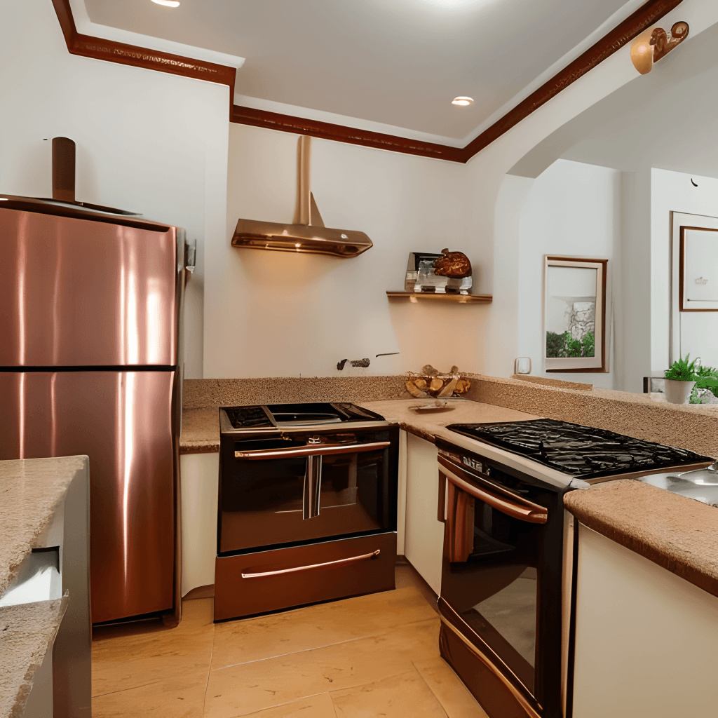 copper kitchen appliances