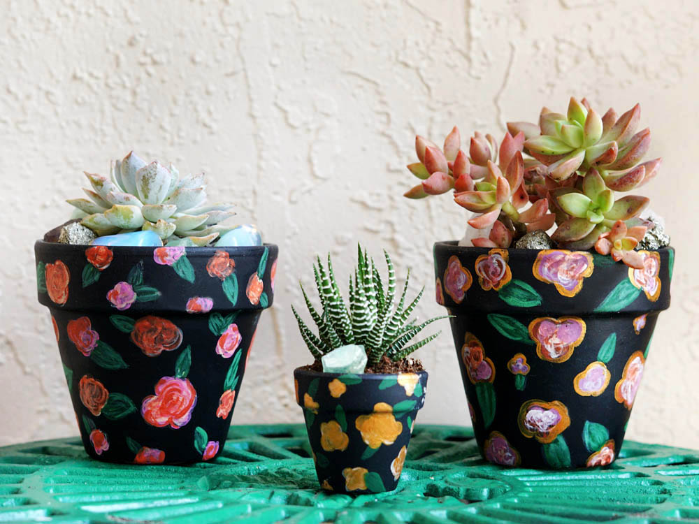 diy painted flower pots