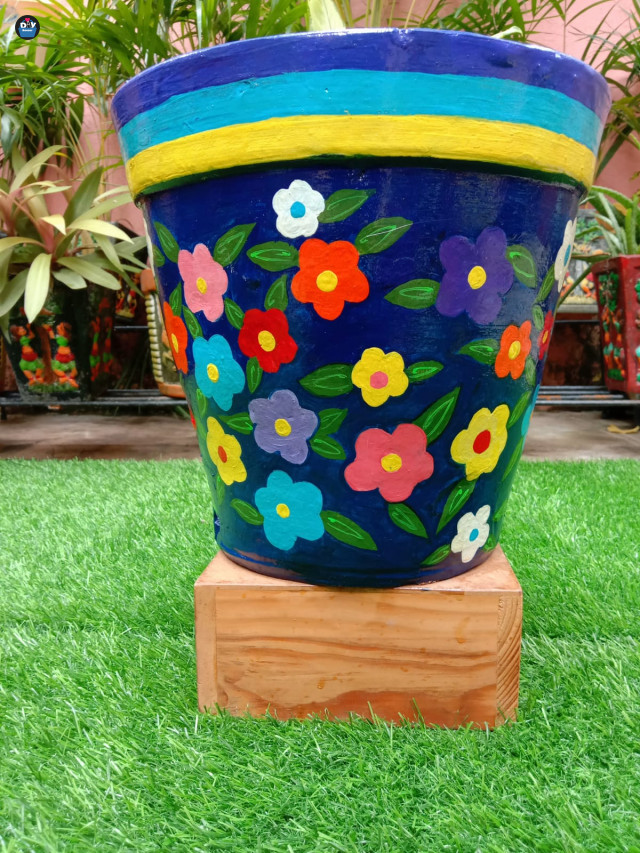 how to paint flower pots