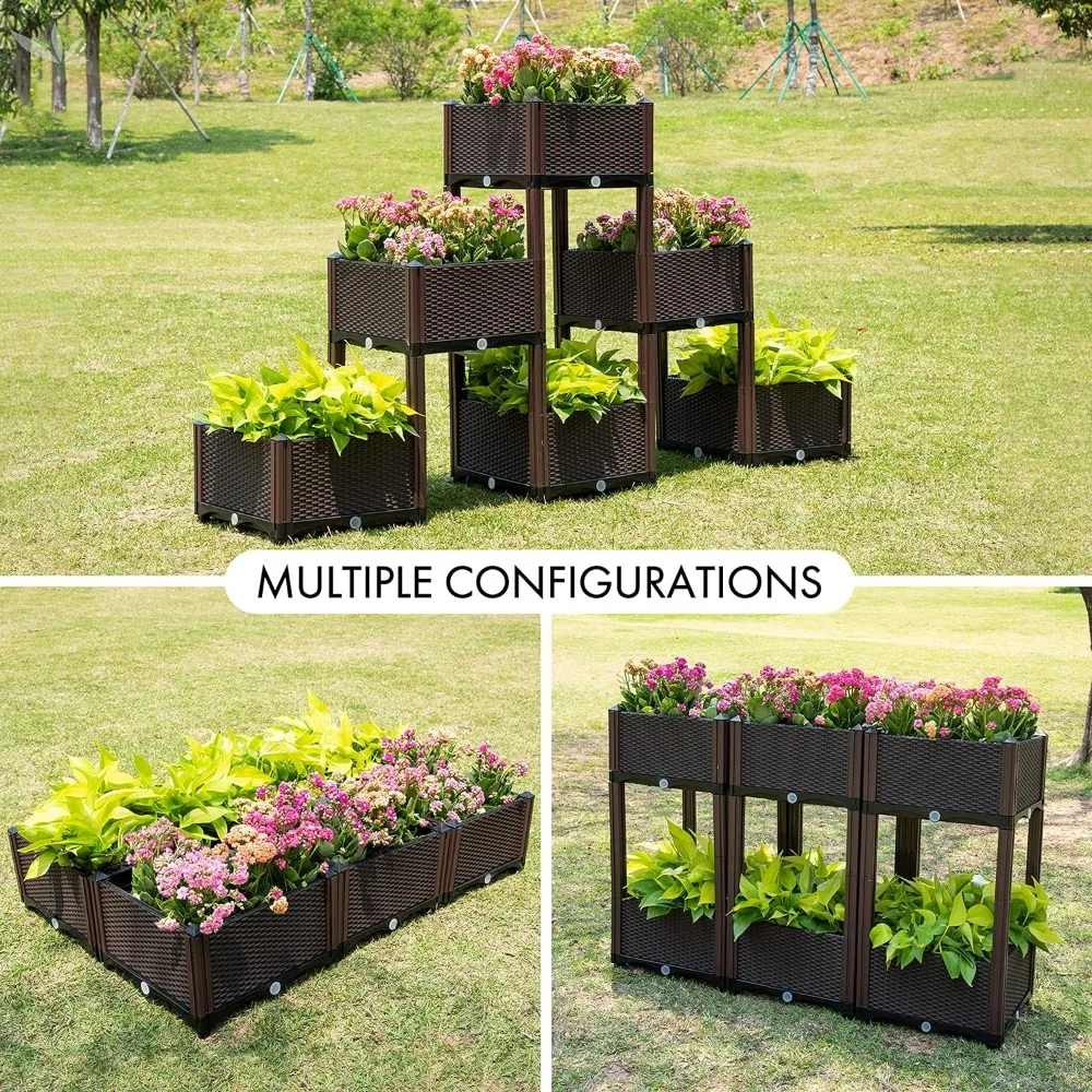flower bed with pots ideas