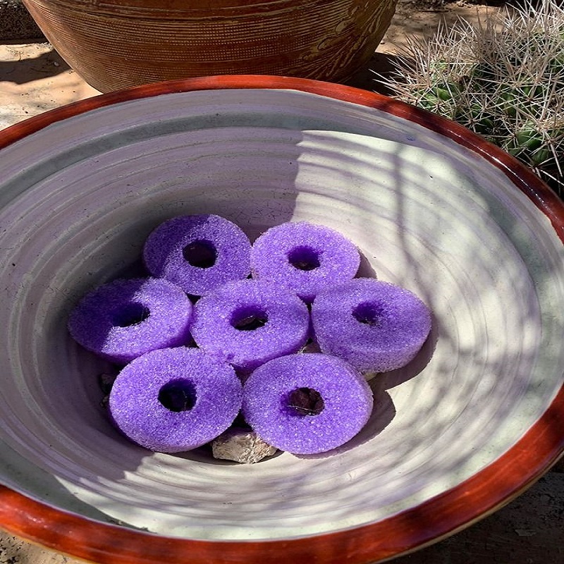 using pool noodles in flower pots