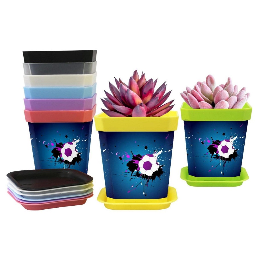 painting plastic flower pots ideas