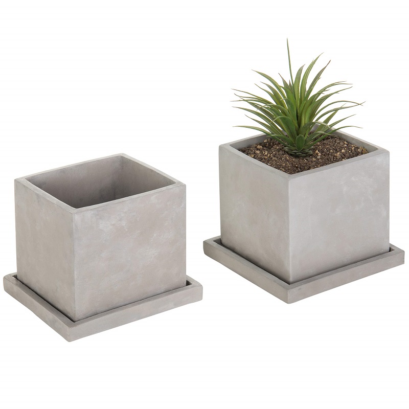 how to make cement flower pots