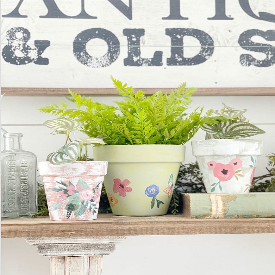 diy painted flower pots