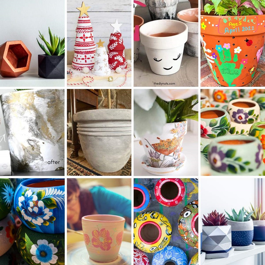 painting flower pots ideas