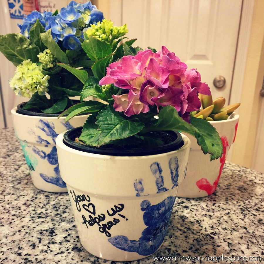 homemade mother's day flower pots