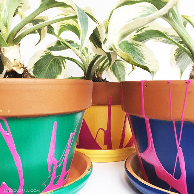 how to paint flower pots