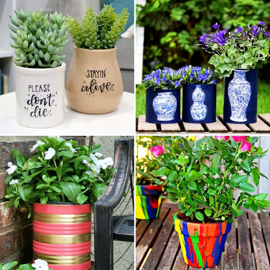 homemade flower pots ideas