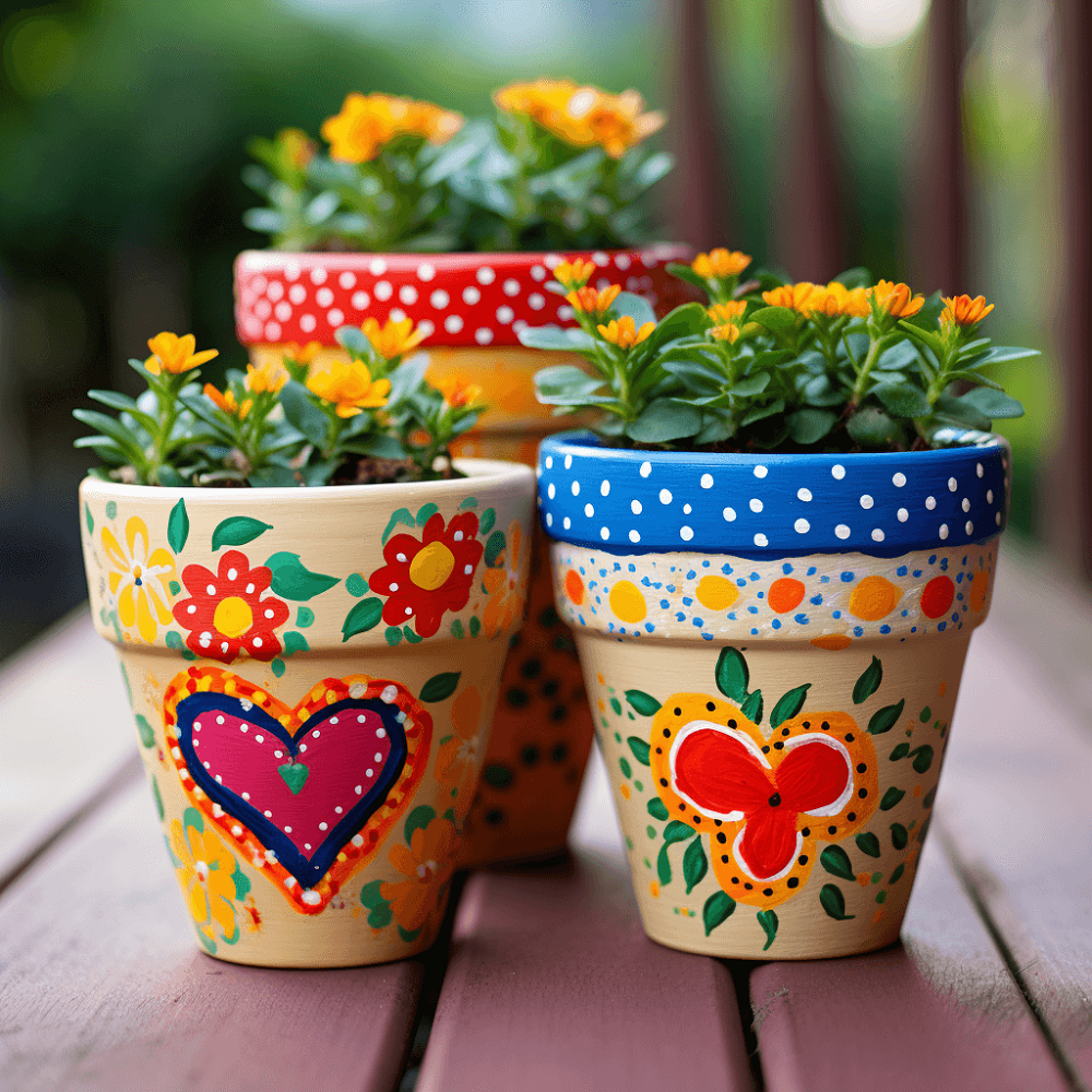 how to paint flower pots