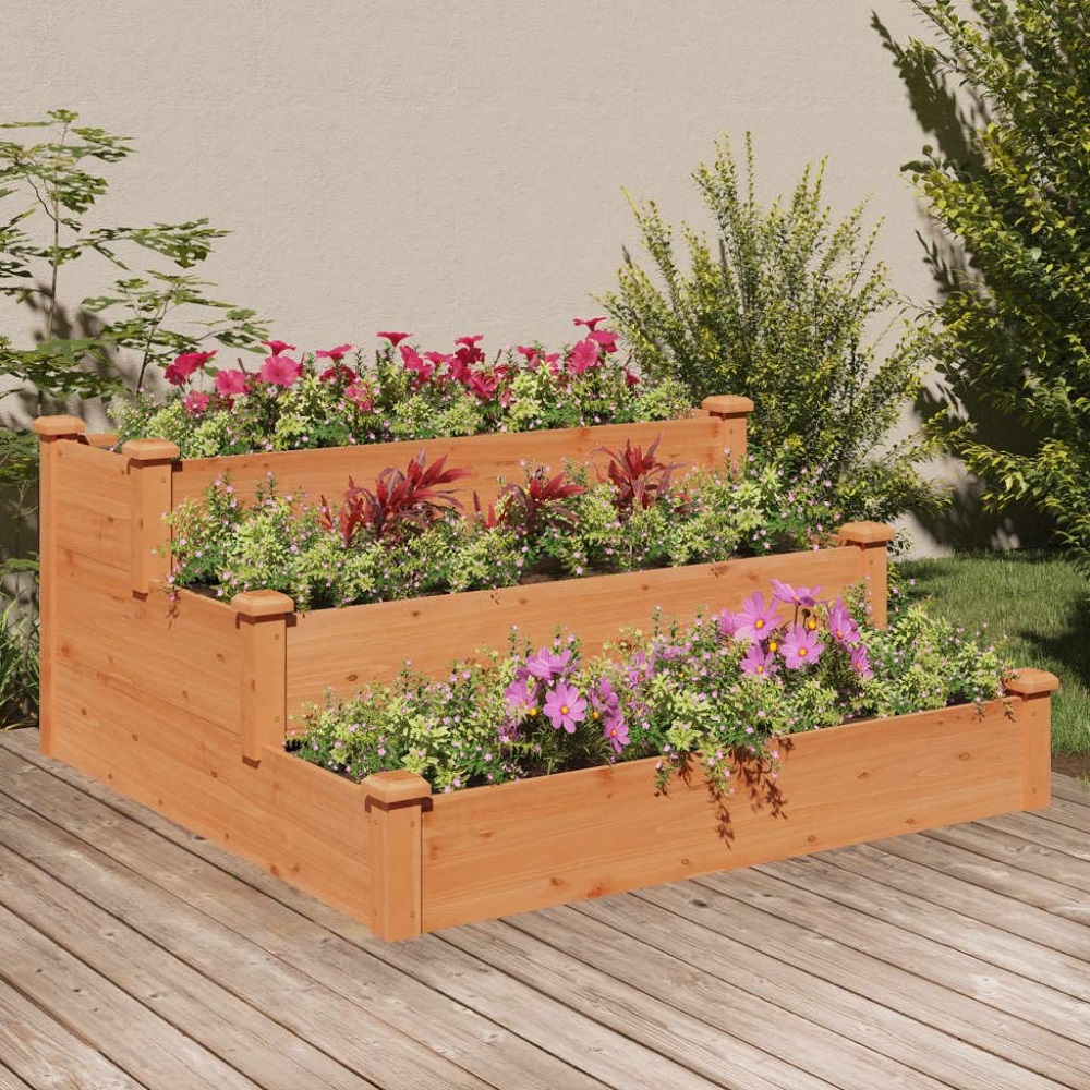 flower bed with pots ideas