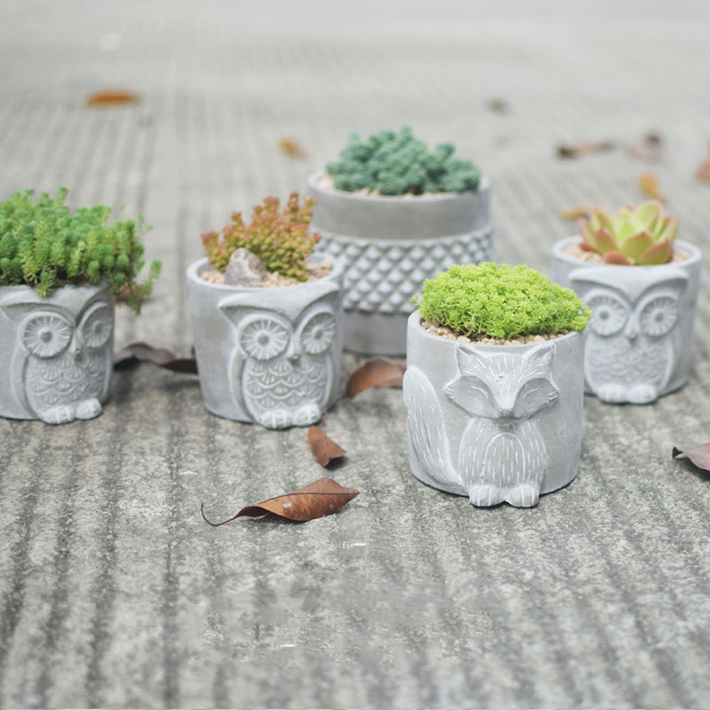 making cement flower pots